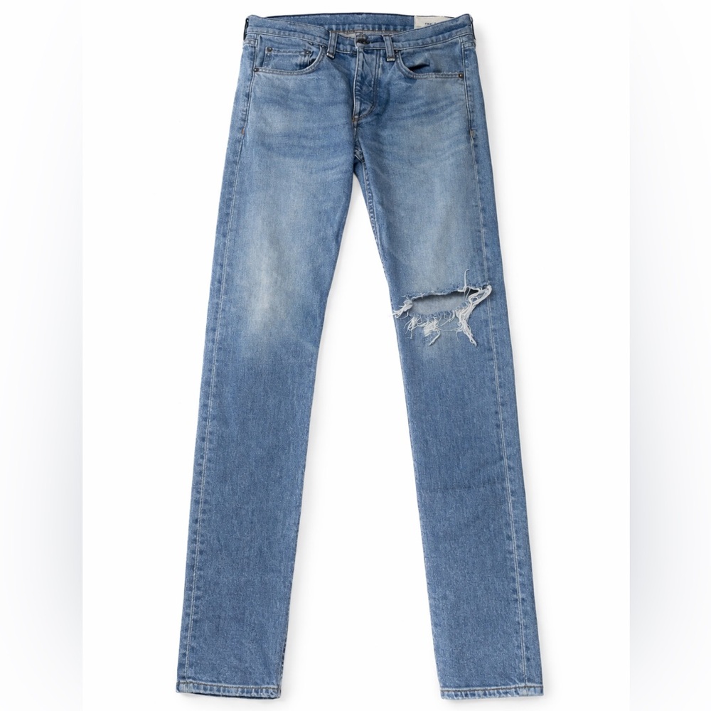 Rag & Bone Fit 2 Slim Distressed Knee Men’s Jeans Light Wash Denim Size 29x30
